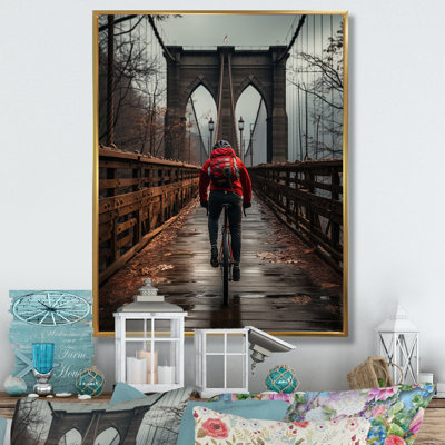 «Goulds Red Gray Brooklyn Bridge», reproduction sur toile
