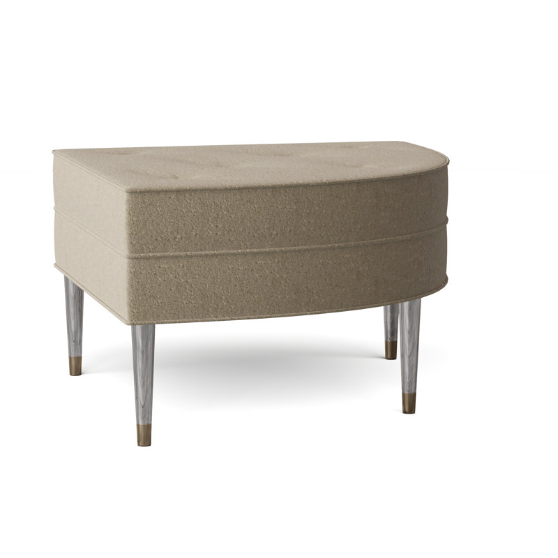 Piece Of Cake Wedge Ottoman, Venice Linen