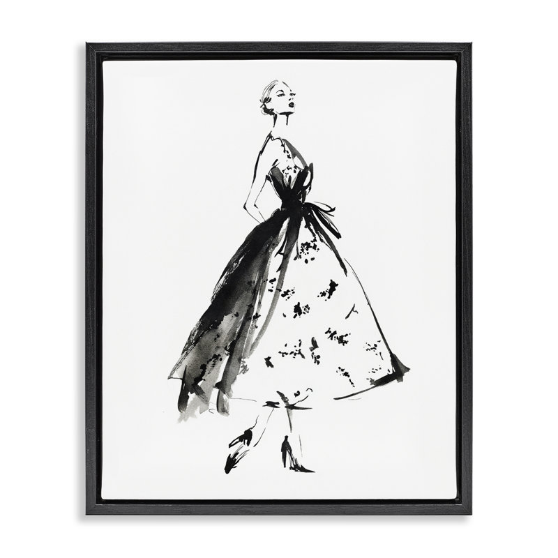 Cadre flottant Ethereal Couture, design par Svetlana Aleynikova, H 31 po x l 25 po, Cadre flottant noir de jais