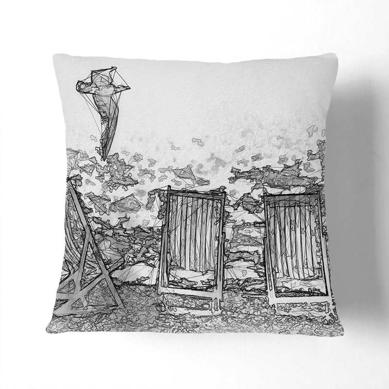 Square Throw Cushion, Stone, 40cm H x 40cm W x 15cm D