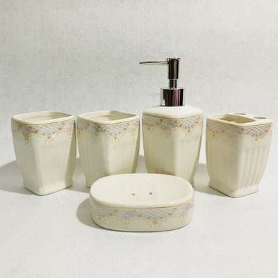 5 Pieces Bathroom Accessories Complete Set