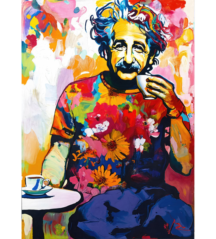 Einstein, estampe numérique sur toile tendue avec châssis, H 24 po x l 20 po