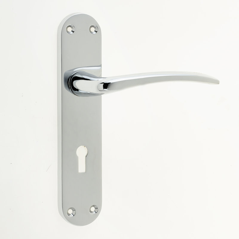 Gull Door Handle, Polished Chrome