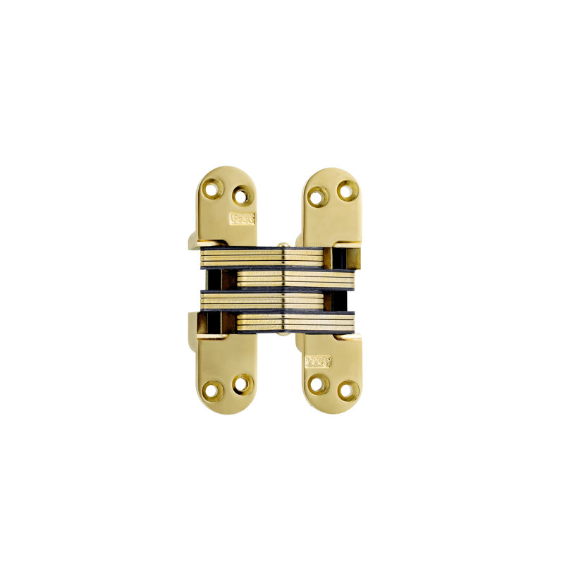 SOSS Model 218 for 1 3/4" Thick Doors, 20 Minute Fire Rated, Bright Brass