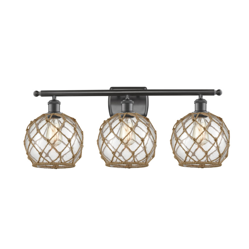 Éclairage pour salle de bain 3 lumières à intensité variable Appling, Ampoule DEL 6 watts Vinage, Clair/Brun