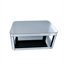 La table basse rectangulaire en verre avec miroir incurvé apporte une élégance argentée douce et une illusion spacieuse à votre pièce maîtresse de salon