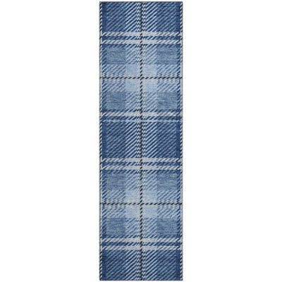Premium Machine Washable Prisco Navy Rug