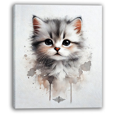 «Adorable Fluffy Kitten», reproduction d'art sur toile