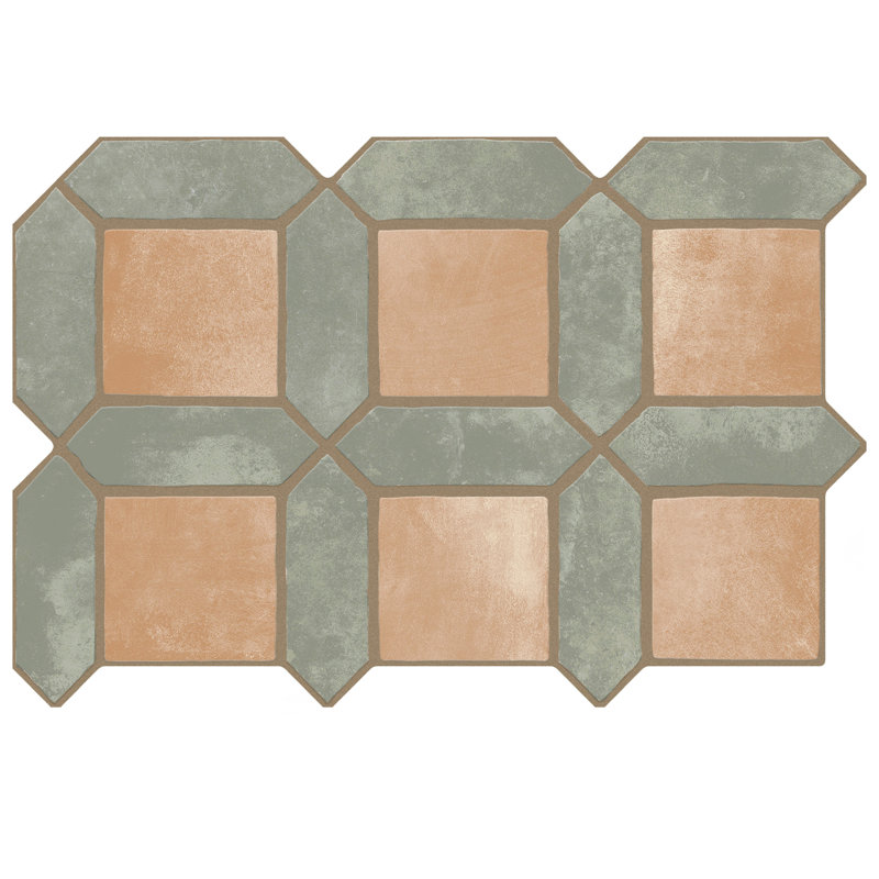 Picket Arendel 14-5/8 In. X 22-1/2 In. Porcelain Floor And Wall Tile, Green