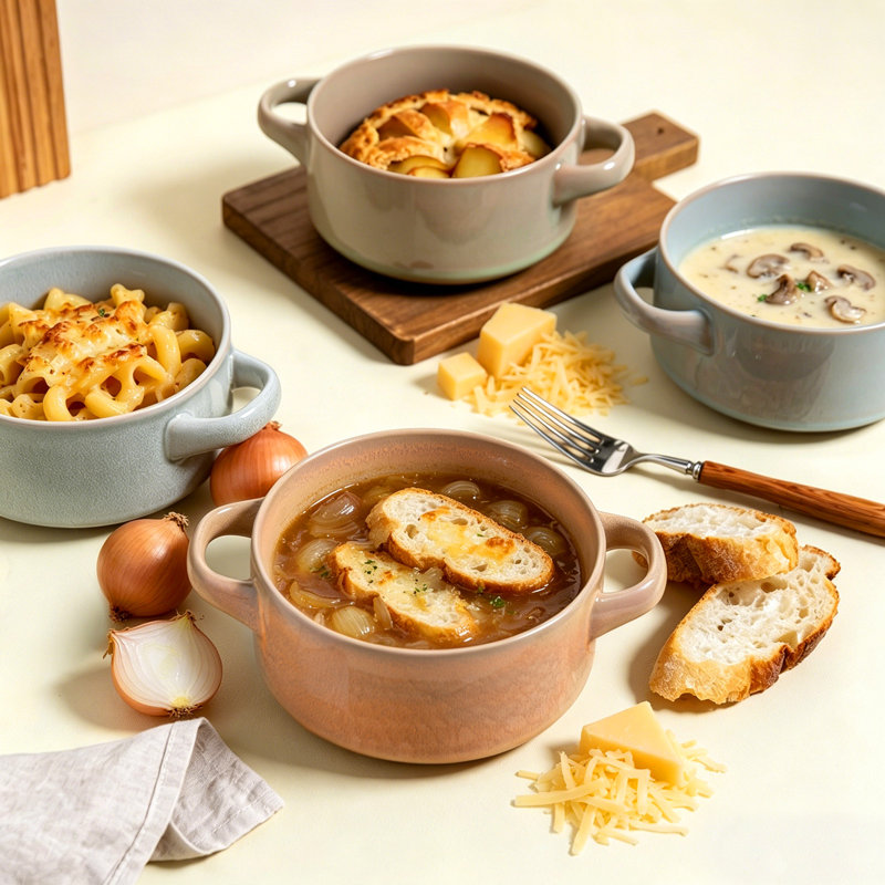 Ensemble de 4 bols à soupe en grès 28 oz ALOFMO