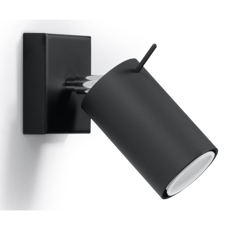 Lejon Wall Sconce, 60, Black, 10" H x 8" W x 15"D 
