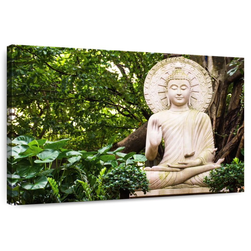 Adella Buddha Statue In The Woods, 8" H x 12" W