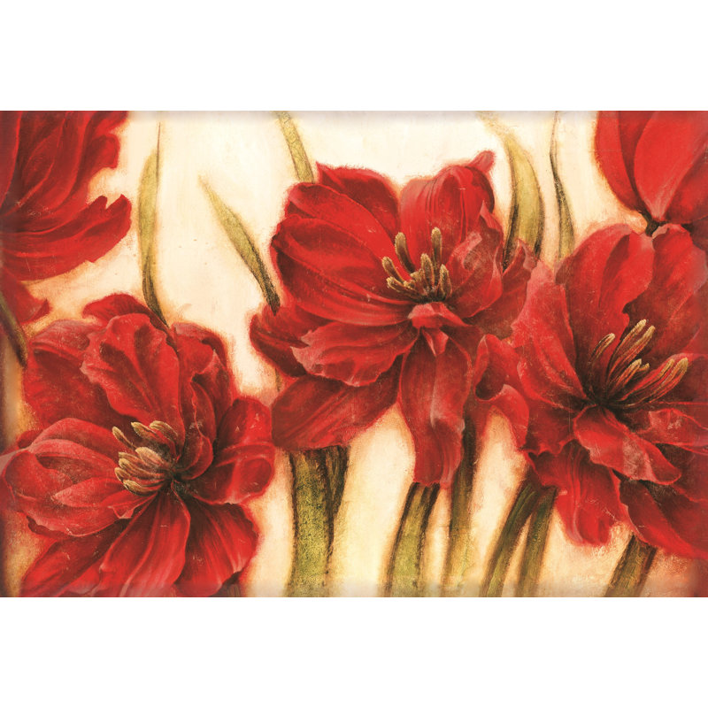 Elegant Flowers 2 - Wrapped Canvas Painting, 30cm H x 46cm W x 3.8cm D