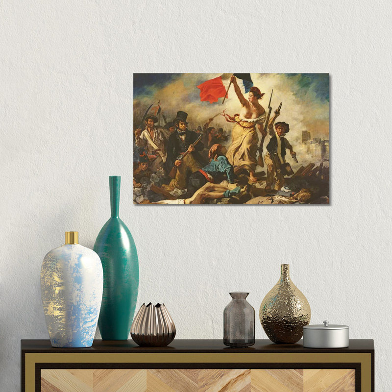 Liberté guidant le public, 28 juillet 1830, vers 1830-31 - Estampe numérique sur toile tendue avec châssis, H 12 po x l 18 po