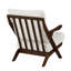 Chaise d'appoint Mid-Century de style moderne avec structure en bois d'hévéa massif et coussin d'assise confortable en chenille rembourrée-1903628112-1903628079