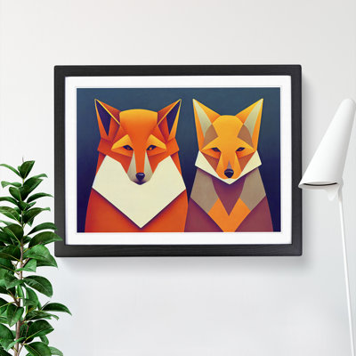 Two Abstract Foxes Vol.2 - Framed Print