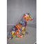 Statue de chien de basset Grovetown Graffiti en résine Taille: 16 po x 8 po x H 13 po