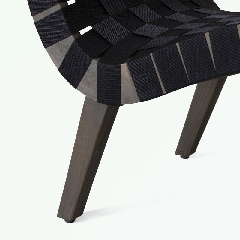Ensemble de 2 chaises longues de patio avec pieds robustes, Gris, Noir