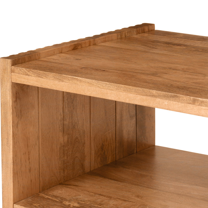 Nerys Solid Wood Coffee Table, Midtone miel