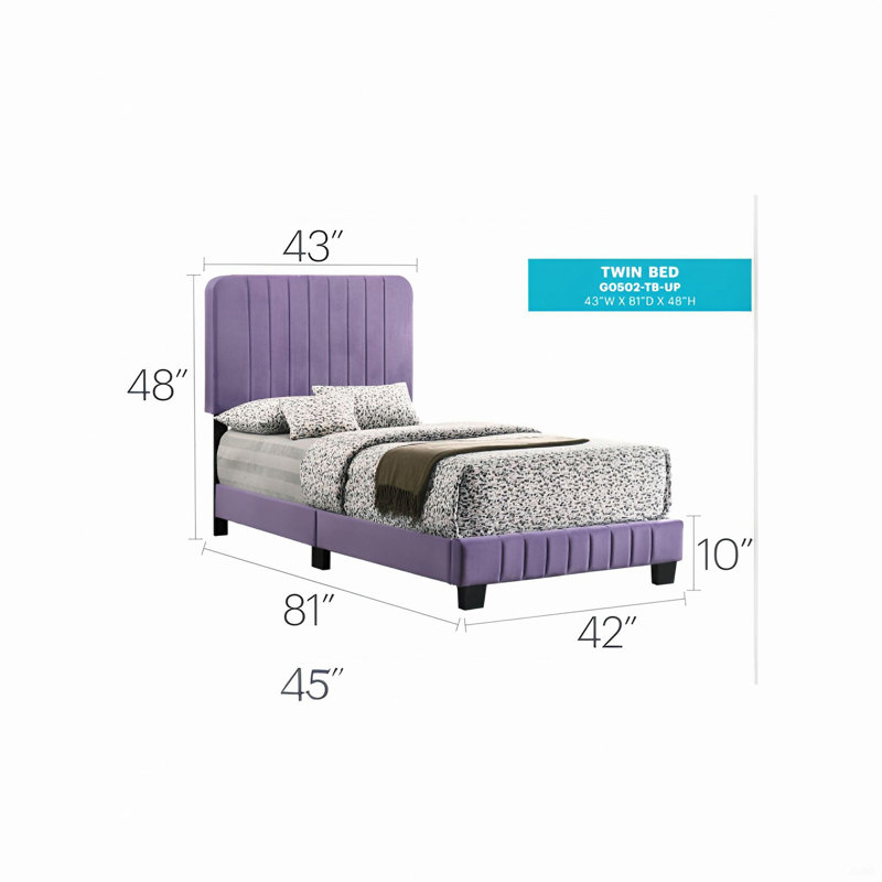 Contemporary Bed, Violet