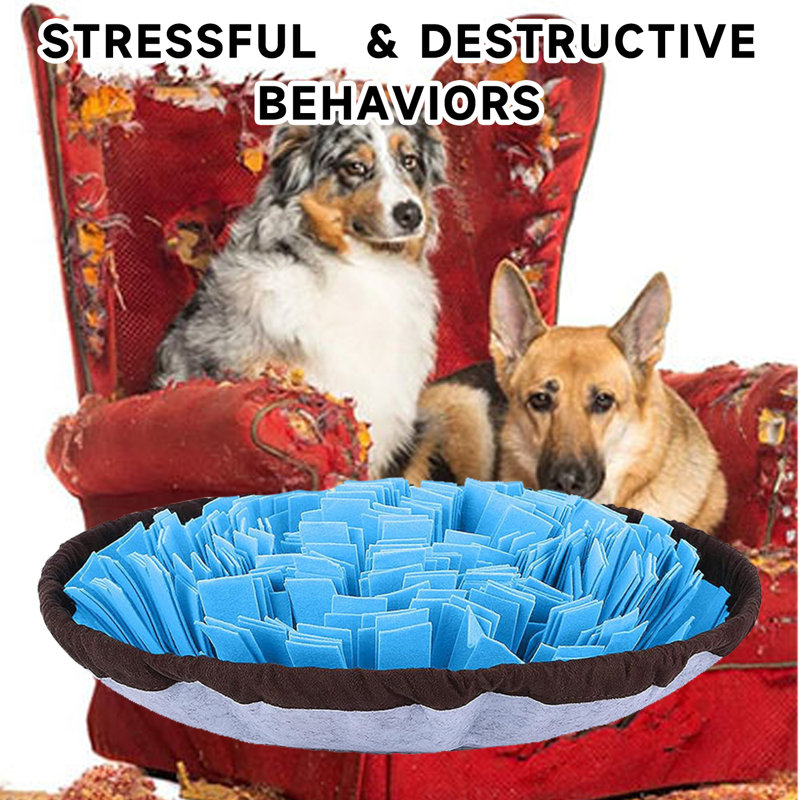 Pet Snuffle Mat Interactive Feed Puzzle, Blue