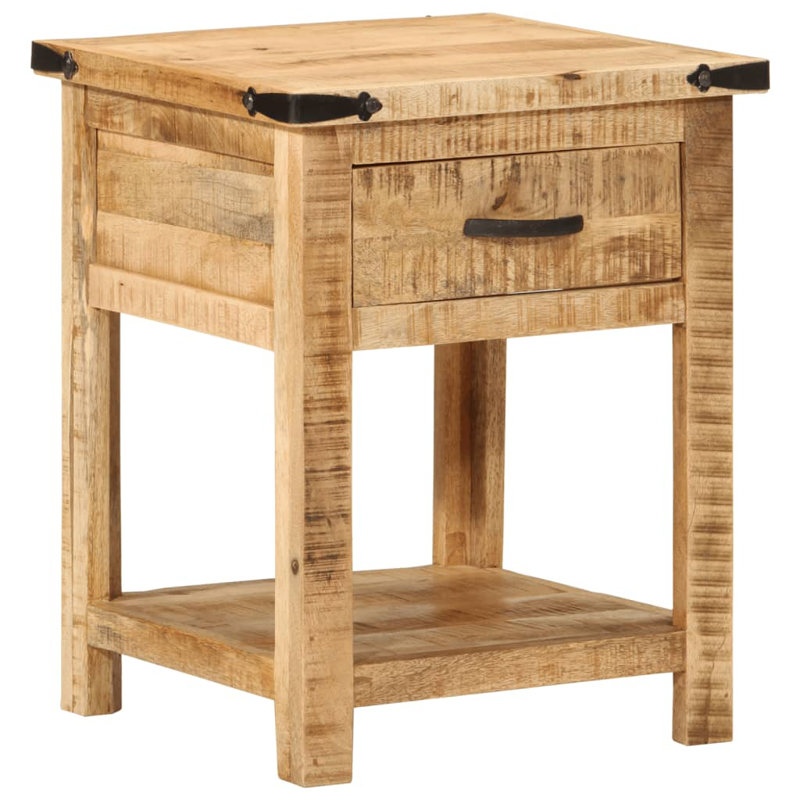 Houten 40cm W Solid Wood Bedside Table
