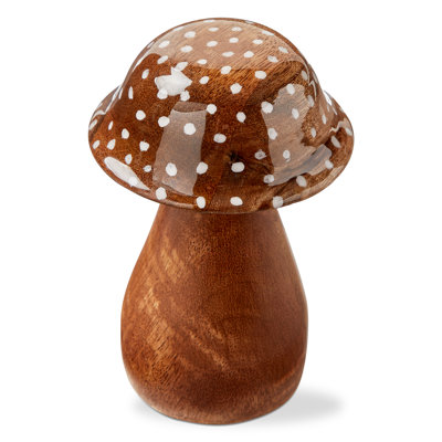Dottie Mushroom Decorative Object Large Natural Enamel Mango Wood Everyday