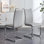 Chaises de salle à manger cantilever modernes en similicuir avec base chromée (paquet de 2)