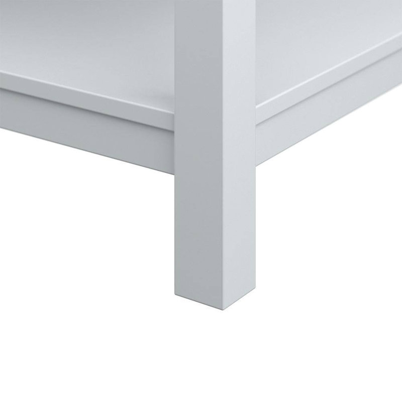 Keisha 49'' Single Bathroom Vanity with Carrara Marble Top, White