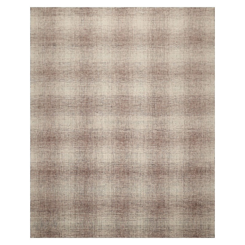 Tapis multicolore en laine à motif écossais moderne et contemporain crocheté à la main, Rectangle 9 pi x 12 pi