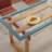 Innovative tempered glass and solid wood table-1353403693