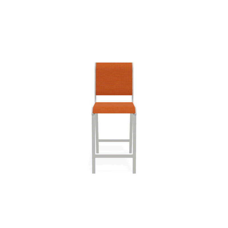 Tabouret de bar 26 po Holna, Neige texturée, Toile Sunbrella® tangerine