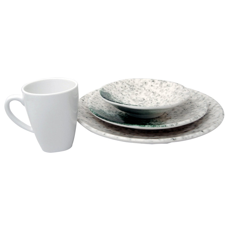4 Piece Melamine Dinnerware Set