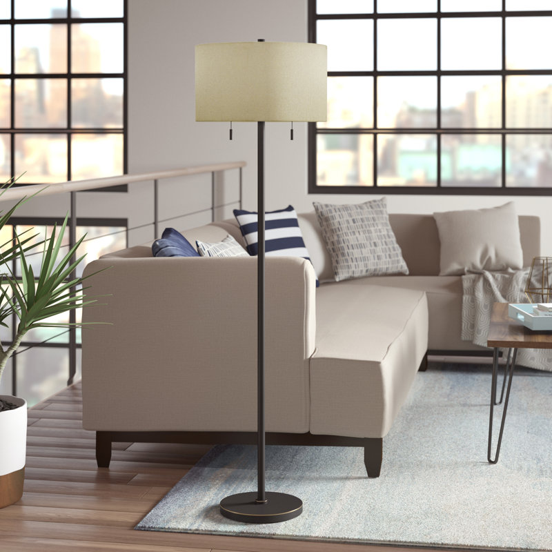 Lampe sur pied 59 po Horka, Bronze foncé