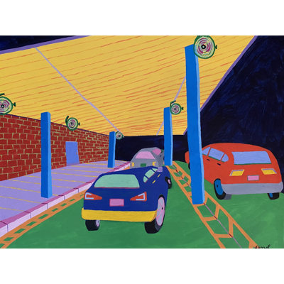 In Line At Chick-Fil-a Print by Sue Graef