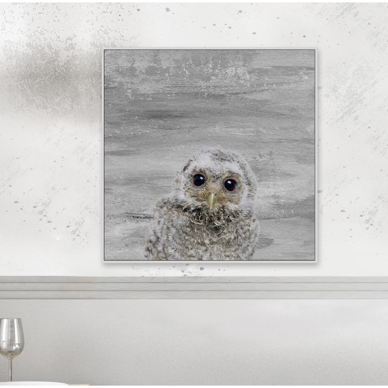 « snow hibou », reproduction de photo sur toile, H 48 po x l 48 po