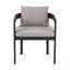 Chaise de salle à manger en aluminium Elko, cadre gris foncé avec coussin beige, ensemble de 2, chaise-1786603398