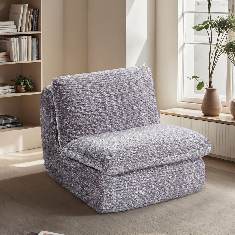Fauteuil ergonomique en velours côtelé gris