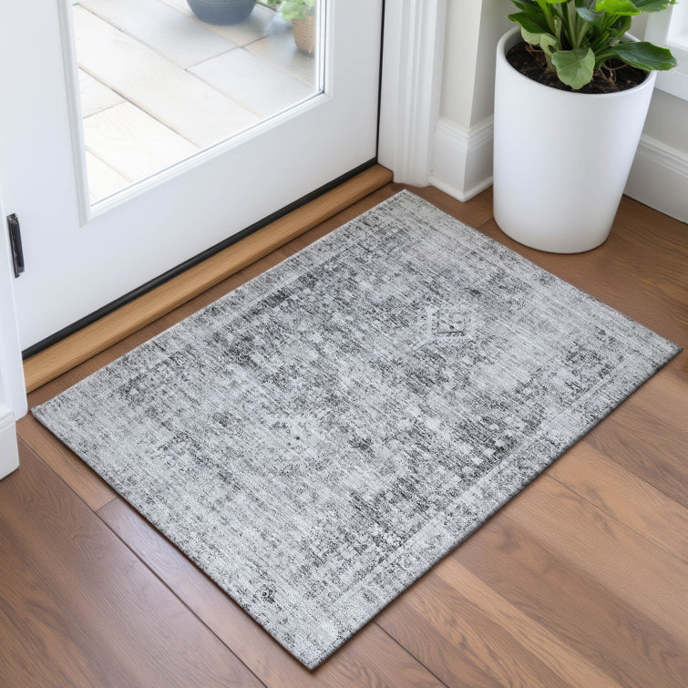 Premium Machine Washable Larock AMF1229 Global Rug