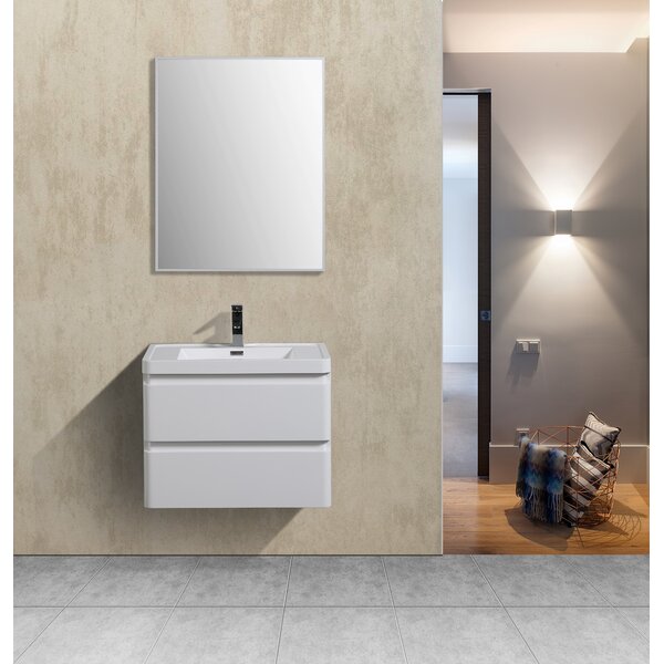 Orren Ellis Gritton 27.5'' Single Bathroom Vanity with Acrylic Top ...
