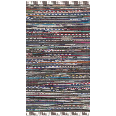 Bussard Rug Hand Woven Cotton Abstract Rug