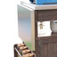 Petit chariot de barbecue extérieur avec abattant supérieur en acier inoxydable-110414048