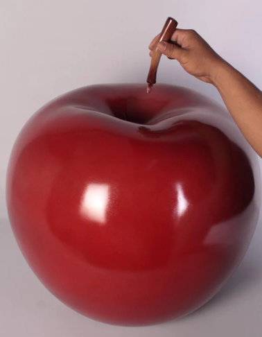 Dimont Apple Over Sized Statue, 22" H x 22" W x 22" D, Red