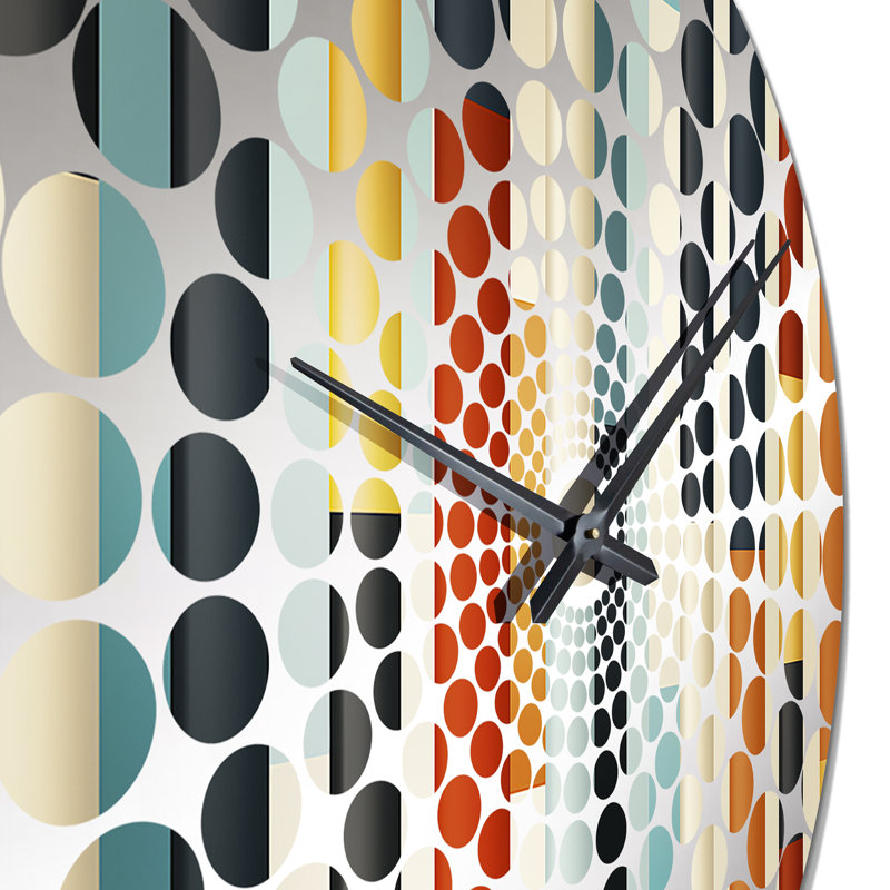 Green Green Chic Chic Striped Patterns - Horloge murale rayée, Médium