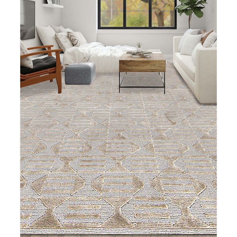 Hand-Knotted High-Quality Gray Area Rug