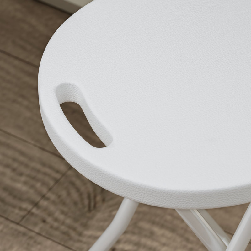 Table de salle à manger 7 pièces pliable blanche 2,6 pi