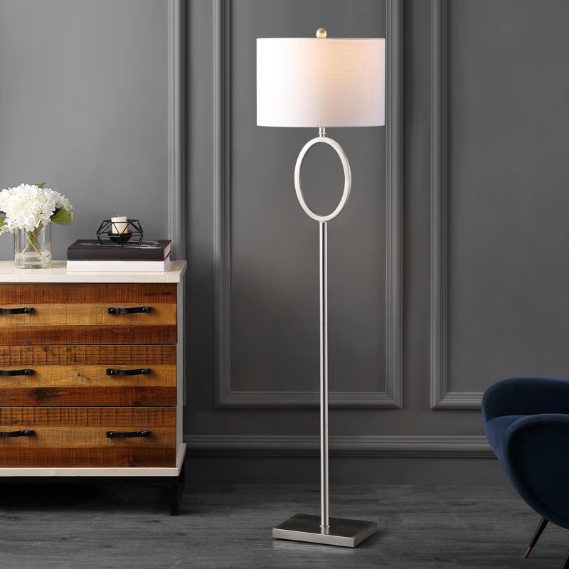 Courson 61'' Traditional Floor Lamp, Nickel