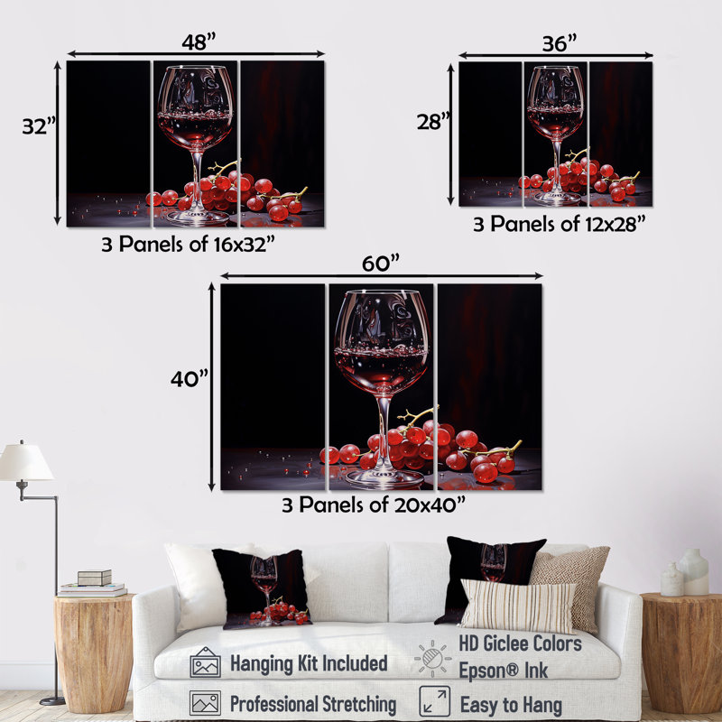 Ensemble de salon Garnet Glimmer - Wine, H 28 po x l 36 po x P 1 po