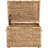 Heavy-duty Water Hyacinth Wicker Storage Trunk with Metal Frame
