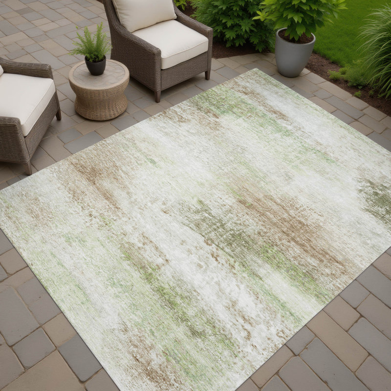 Machine Washable Indoor/Outdoor Chantille ACN2402 Abstract Rug, Rectangle 5' x 7'6"